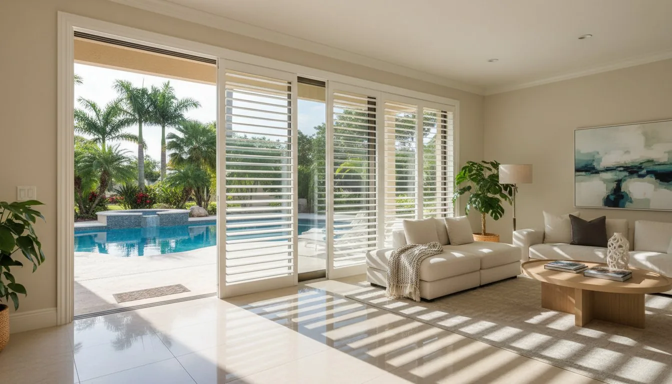 Plantation Shutters for Sliding Glass Doors in Coral Springs: The 2026 Design Guide